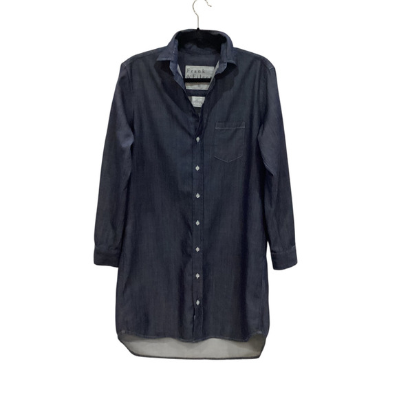 Frank & Eileen Mary Raw Rinse Denim Famous Denim Shirtdress Long Sleeve Small - Picture 6 of 15
